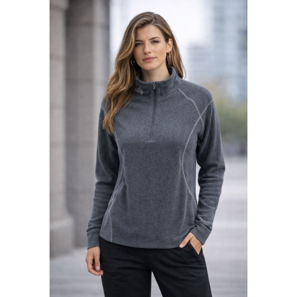 Athleta Active Embroidered Long Sleeve Jacket Gray L